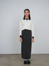 Point Polo Sweater in Cream & Black